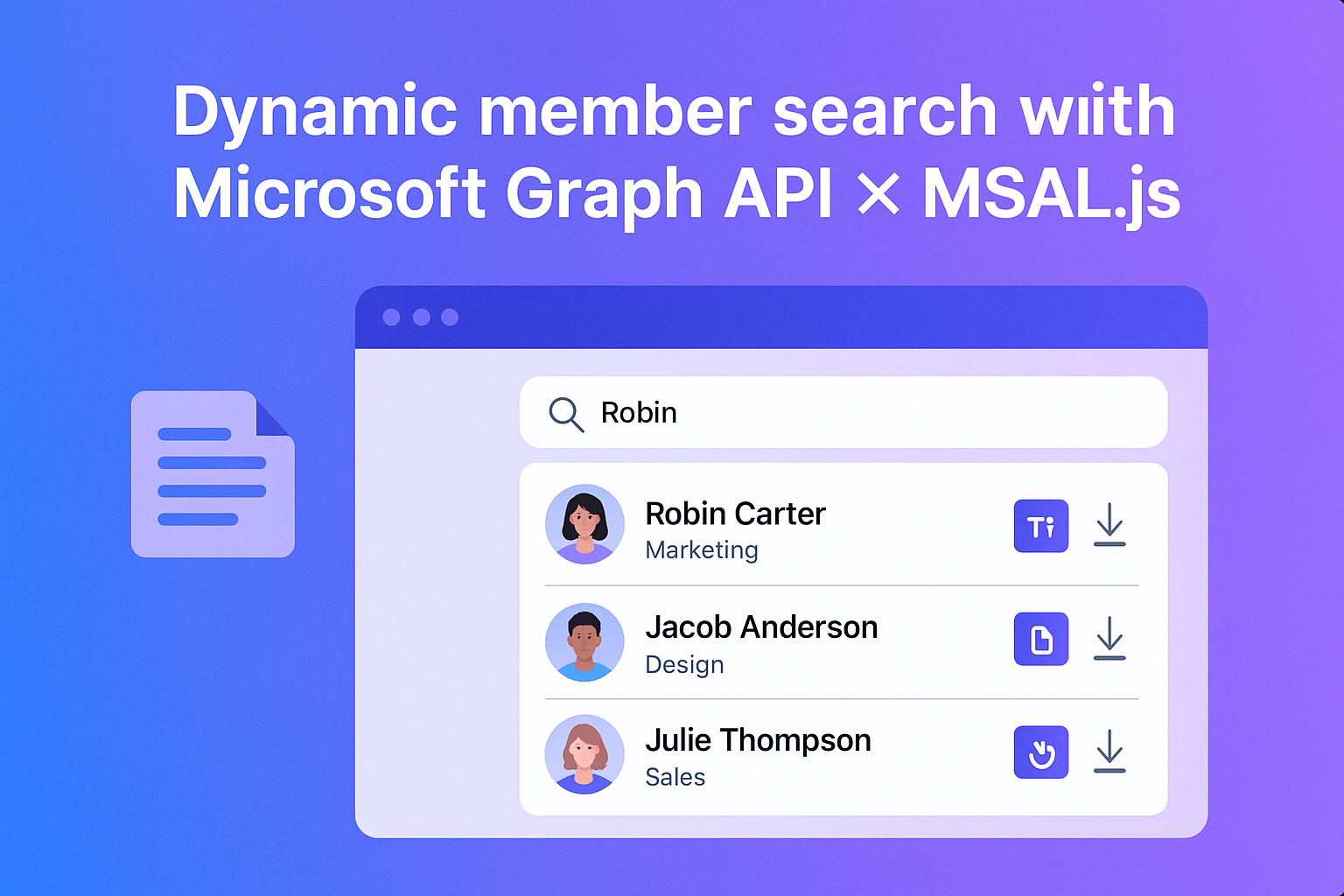 Microsoft Graph API × MSAL.js で実現するメンバー検索の効率化